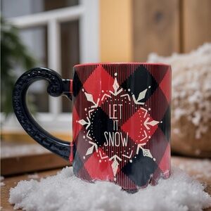 Plaid Red and Black Holiday Mug